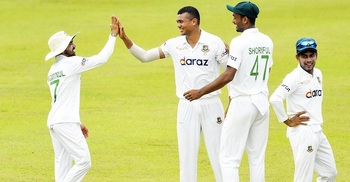 Sri Lanka overcomes Taskin burst to put them on top