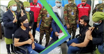 Cricketers take coronavirus vaccines