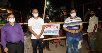 বেনাপোল পৌরসভার ৩নং ওয়ার্ড লকডাউন, চলছে পুলিশের টহল