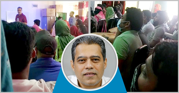 বিধিনিষেধেও শতাধিক লোকের সমাগম, বক্তৃতা করলেন মাহি বি চৌধুরী