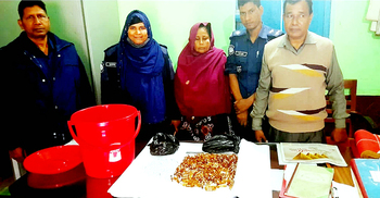 পেঁয়াজ ভর্তি বালতিতে অ্যাম্পুল নিয়ে ট্রেনে চড়েন মাদককারবারি