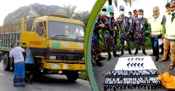 বগুড়ায় সবজি বোঝাই ট্রাক থেকে ১০টি বিদেশি পিস্তল উদ্ধার