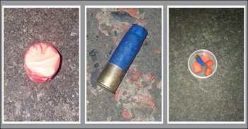 কাদেরের গ্রামের বাড়ির প্রবেশপথে পড়েছিল ককটেল-কার্তুজ