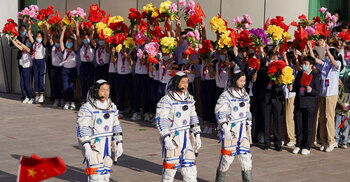 China launches 3 astronauts to space station