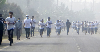 রাজবাড়ীতে ম্যারাথন প্রতিযোগিতায় প্রথম আমিন মণ্ডল