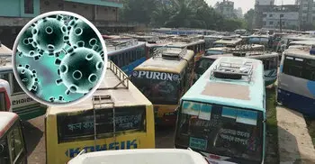 Long-haul bus plying from Rajshahi stopped over coronavirus