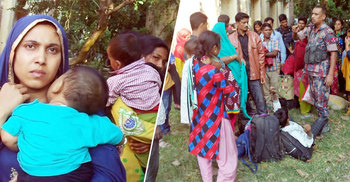 বাংলাদেশে প্রবেশে ভারতীয় সীমান্তে অপেক্ষায় অসংখ্য নারী-পুরুষ