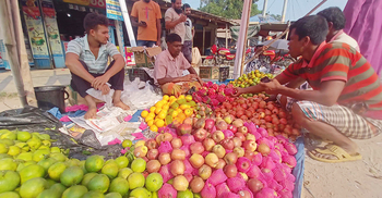 সাপ্তাহিক হাটে ফল বেচে সংসার চলে তাদের