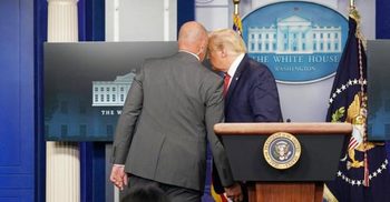 Trump exits briefing as man shot near White House