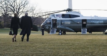 Trump departs Washington a pariah as his era in power ends