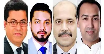 Atiq, Tabith, Taposh and Ishraq cast votes