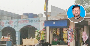 অনুমতি ছাড়া গণশৌচাগারের সামনে দোকান দিলেন কাউন্সিলর