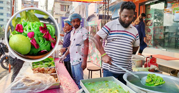 রাজশাহীতে সাড়া ফেলেছে কাঁচা আমের জিলাপি