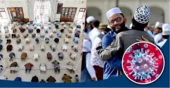 Eid Jamaat in mosque; no hugging after prayers