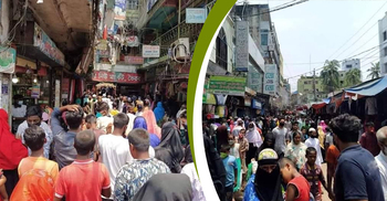 ভৈরবের মার্কেটে যেন হুমড়ি খেয়ে পড়ছেন ক্রেতারা