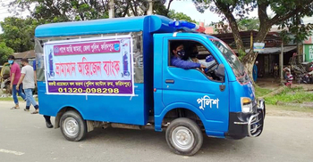 ফরিদপুরে অক্সিজেন নিয়ে ঘুরছে পুলিশ