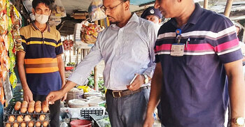 ডিম-মুরগির মূল্যবৃদ্ধি রোধে ফরিদপুরে অভিযান