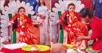 ফরিদপুরে নানা আয়োজনে মহাষ্টমী-কুমারীপূজা অনুষ্ঠিত