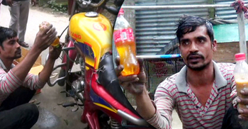 ৮ কেজি পলিথিন পুড়িয়ে ৭ লিটার পেট্রল উৎপাদন