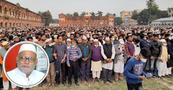 ফেনীতে জয়নাল হাজারীর জানাজায় মানুষের ঢল