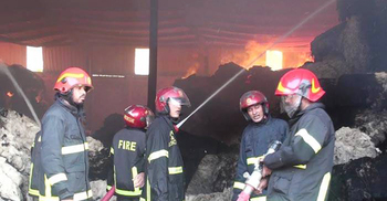 হবিগঞ্জে কটন মিলে আগুন