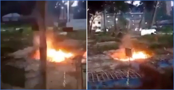 কবরে আগুন দেওয়ার ভিডিও নিয়ে তোলপাড়