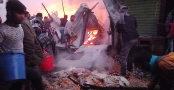শরীয়তপুরে বাজারে আগুন, ৭০ লাখ টাকার ক্ষতির দাবি