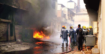 11 dead in massive fire at scrap godown in Hyderabad