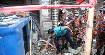 ৯ ঘণ্টা পর মগবাজার বিস্ফোরণস্থল থেকে বন্ধ হলো গ্যাস লিকেজ