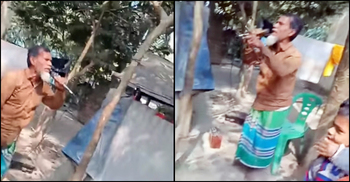 মোবাইল চুরি হওয়ায় মাইক ভাড়া করে চোরকে গালিগালাজ