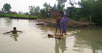 গাইবান্ধায় ফের বন্যা, বিপৎসীমার ওপরে তিস্তার পানি