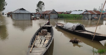 Brahmaputra, Ghagot cross danger level in Gaibandha