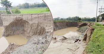 কালীগঞ্জে মাটি কেটে ইটভাটায় বিক্রি, ঝুঁকিতে বিদ্যুৎ সঞ্চালন লাইন