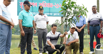 কুর্মিটোলায় গলফ ফেডারেশনের বৃক্ষরোপণ অভিযান