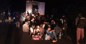 Guatemala police free 126 migrants from abandoned container