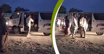 যাত্রী পরিবহন করছে অ্যাম্বুলেন্স!
