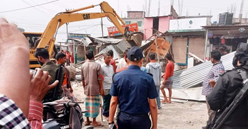 হবিগঞ্জে ৫ শতাধিক অবৈধ স্থাপনা উচ্ছেদ