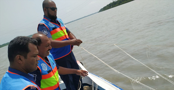 হালদায় অভিযান, দুই হাজার মিটার জাল ধ্বংস