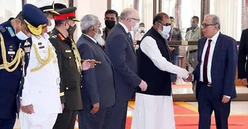 President returns home after overseas treatment