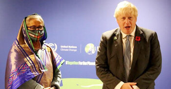Sheikh Hasina meets Boris Johnson
