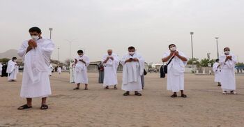 Pilgrims flock to Mount Arafat in high point of pandemic-era hajj