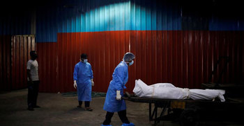 India records highest coronavirus deaths in more than a month