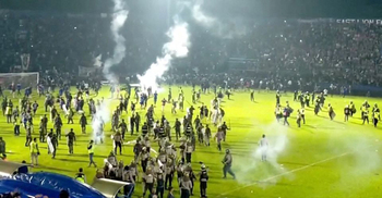 Stampede, riot at Indonesia football match kill 174
