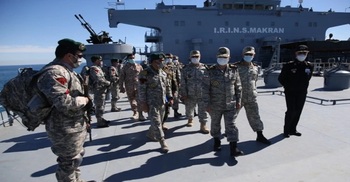 Iran unveils its largest military vessel during missile drill