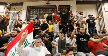 Iraqi protesters storm the parliament in Baghdad’s Green Zone