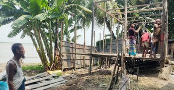 জাজিরায় আবারও পদ্মায় ভাঙন