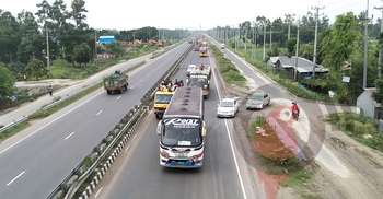 ঢাকা-টাঙ্গাইল মহাসড়কে যান চলাচল স্বাভাবিক