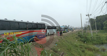 যানবাহনের চাপে ঢাকা-টাঙ্গাইল মহাসড়কে ৩০ কিলোমিটার ধীরগতি