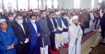 ঢাকায় জয়নাল হাজারীর প্রথম জানাজা সম্পন্ন, আ’লীগের শ্রদ্ধা