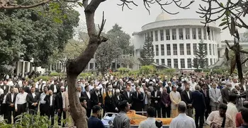 First namaz-e-janaza of Barrister Huda held at SC premises